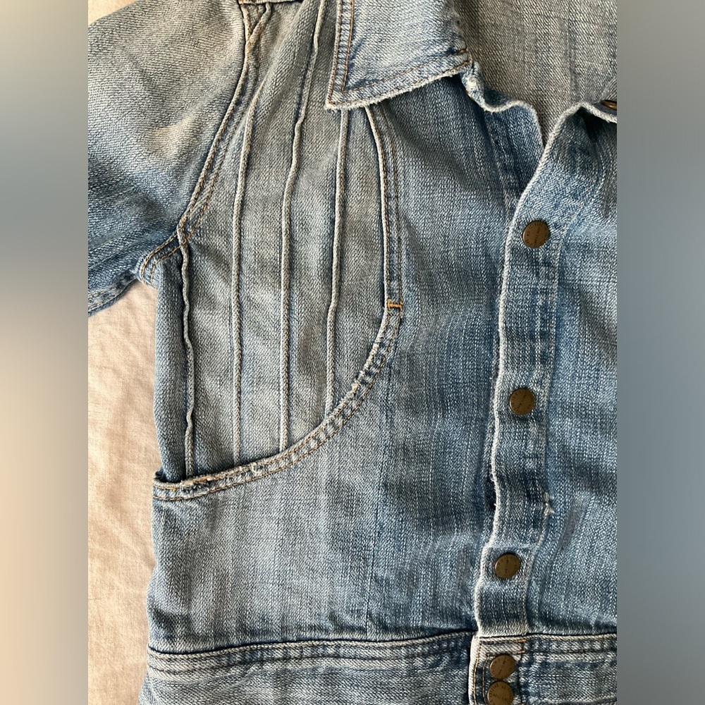 Current/Elliott cropped denim jacket, xs jean jacket - Picture 4 of 12